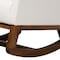 Baxton Studio Yashiya OffWhite Boucle Upholstered  Walnut Brown Finished Wood Rocking ChairOttoman Set 2PC 225-12925-12926-ZORO - alternate 5